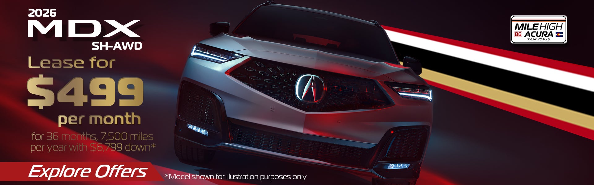 New Acura MDX Lease for $499 per month