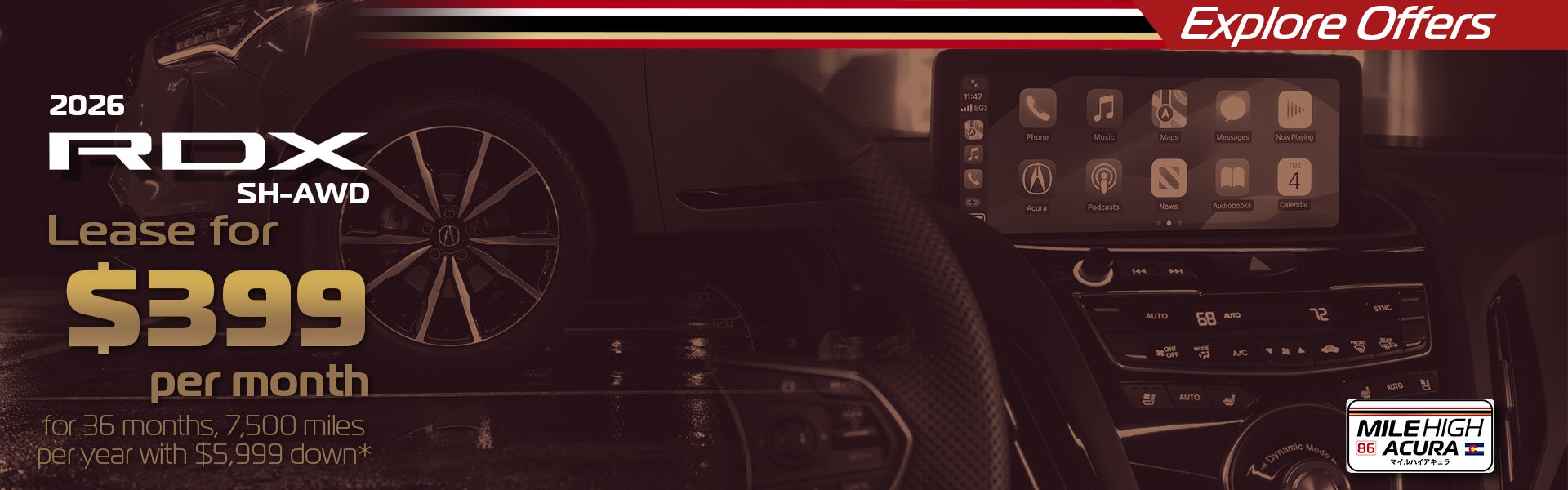 Lease a 2026 RDX for $399 per month